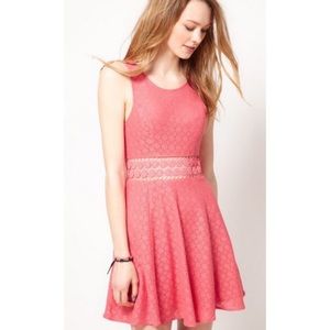 Free people fitted with daisies coral dress